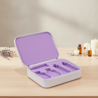 Boîte d'emballage personnalisée OEM en silicone pour trousse de toilette avec doublure en éponge, sac de beauté en silicone pour kits de voyage de marque