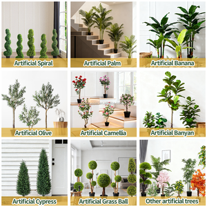 Alberi Artificiali a <span class=keywords><strong>Prezzo</strong></span> Conveniente, Albero di <span class=keywords><strong>Cipresso</strong></span> Sagomato con Foglie e Vasi, Piante di Bosso Artificiali Bonsai - Product Image 6