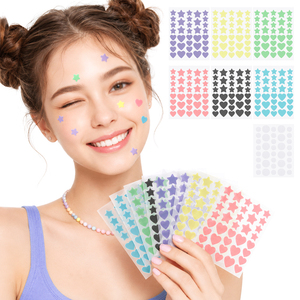 Cerotti per Acne a Forma di Stella e Cuore, Ultra-sottili e Invisibili, Adesivi Decorativi per il Viso, Patch per Brufoli OEM - Product Image 1