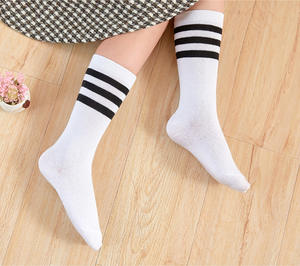 Genou Lycée Long Tube Chaussettes Avec Rayures Filles Étudiant Uniforme Chaussettes aux prix de gros - Product Image 2