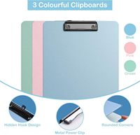 Porte-documents en plastique multicolores avec clip métallique discret, format A4, pour bureau, salle de classe, infirmière, médecin, professeur