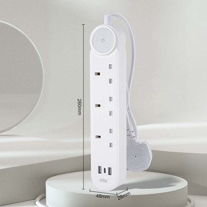 Multiprise Winning Star 6 prises 2 ports USB-C Câble de 3 m Norme britannique Coque ignifuge - Product Image 4
