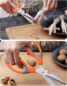 กรรไกรครัวอเนกประสงค์สแตนเลส ตัดกระดูกไก่ ตัดเนื้อ ตัดปลา สำหรับทำอาหาร - Product Image 6