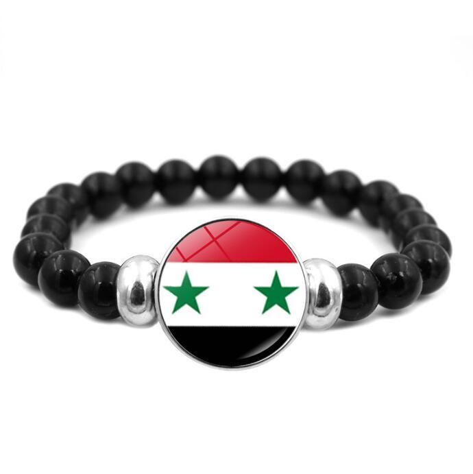 Rwanda Flag Braided Bracelet – Adjustable Stainless Steel Chain With Crystal, Travel Souvenir Gift - View #3