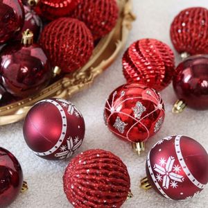 Hot Sale Factory Plastic Christmas Ball Ornaments <b>Glitter</b> Tree Decoration Customizable Size & Color Front Door Hanging - Product Image 2