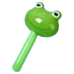 厂家定制小青蛙充气锤PVC环保材料儿童充气玩具