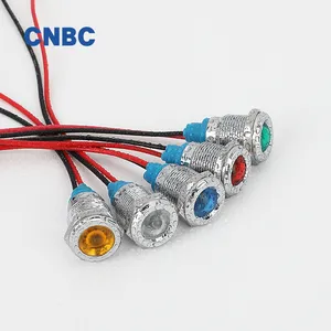 6mm 8mm10mm 12mm 12v 24v led חיווי אור פנל led מחוון אור 220v מתכת מחוון אור