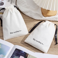 Promotionnel en gros écologique Logo personnalisé imprimé savon cadeau pochette en toile coton lin bougie sac à cordon