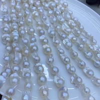 Perles en vrac, collier de perles baroques, brins de perles, collier de perles d'eau douce naturelles, grandes perles baroques, perles pour la fabrication de bijoux