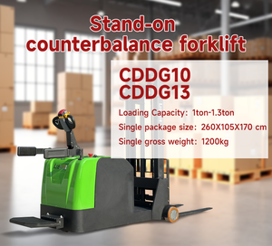 Apilador de palés eléctrico, carretilla elevadora hidráulica eléctrica, de 1 tonelada de contrapeso apilador, Envío Gratis - Product Image 4