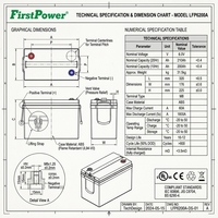 FirstPower LFP6200A 6V200Ah Anti-Aging Lead-Acid Low Self-Discharge Untuk Sumber Daya Cadangan Industri di Lokasi Pembangkit Listrik Tenaga Angin