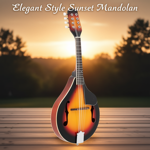 Mandoline élégante Sunset à 8 cordes, manche en érable, touche en palissandre, corps en acajou, finition laquée pour les amateurs de musique - Product Image 2