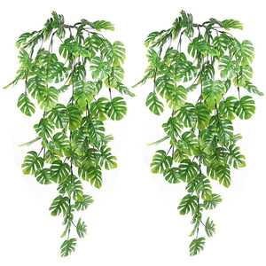 Guangyunsheng Artificial Monstera Vine Plant 69 Mesh <b>Wall</b> Mounted Green <b>Leaves</b> For Home Wedding Outdoor <b>Decoration</b> - Product Image 1