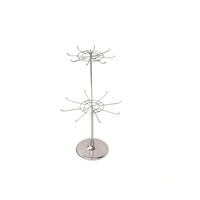 Support d'accessoires de table en acier chromé portable pour l'entreposage et les fournitures de supermarché