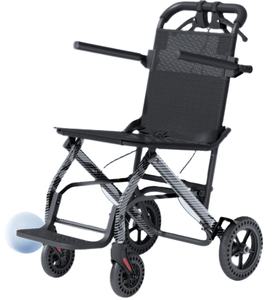 Cadeira de Rodas Leve Portátil Dobrável para Idosos e Deficientes, Carrinho de Reabilitação Ultramanual para Viagens de Avião - Product Image 2