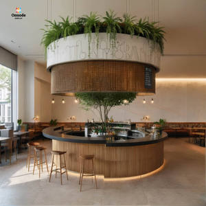 Mostrador Redondo Personalizable para Cafetería o Restaurante con Iluminación LED, Ecológico y Resistente para Cafeterías y Vitrinas - Product Image 6