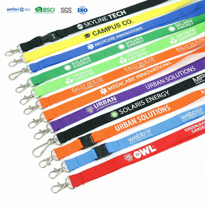 Anti Lost Custom Logo Neck Lanyard with ID Card Holder Silk Screen Printed Polyester Material for Conference Events