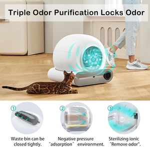 <span class=keywords><strong>Bac</strong></span> <span class=keywords><strong>à</strong></span> <span class=keywords><strong>litière</strong></span> automatique intelligent pour <span class=keywords><strong>chat</strong></span> de 65 L, toilette électrique pour animaux de compagnie avec application, produits pour <span class=keywords><strong>chat</strong></span> en plastique, <span class=keywords><strong>bac</strong></span> <span class=keywords><strong>à</strong></span> <span class=keywords><strong>litière</strong></span> intelligent pour <span class=keywords><strong>chat</strong></span> - Product Image 4