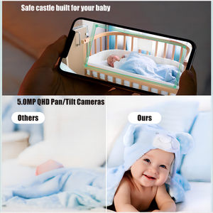 Ai <span class=keywords><strong>Camera</strong></span> giám sát bé PTZ với báo động để phát hiện tiếng khóc Phân tích giấc ngủ cảnh báo che mặt | độ phân giải 5MP 2k 4k Pan Tilt Zoom - Product Image 6