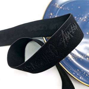 Wholesale Custom Nylon Elastic Band 2 Inch Embossed Elastic Belt Polyester Elastic <b>Webbing</b> for Wig Hats - Product Image 5