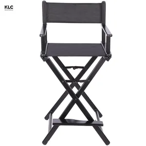 Chaise de directeur pliante en aluminium de grande qualité, chaise de maquillage en plein air sans appui-tête