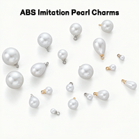 Pendentifs en fausses perles d'imitation avec boucle métallique en ABS pour la fabrication de bijoux DIY et la décoration