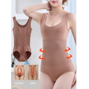 Corset One Piece de <span class=keywords><strong>grande</strong></span> <span class=keywords><strong>taille</strong></span> pour femmes, corset sans couture pour le ventre, pantalon à l'entrejambe avec boucle - Product Image 1