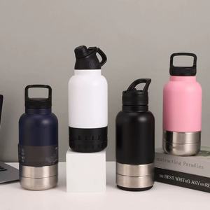 S-7848 Dog Water Bottle with Bowl 32oz Vacuum Insulated Stainless Steel Travel Pet Water Dispenser Insulated Dog Water Bottle - Product Image 1