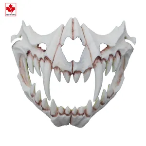Страшная маска на Хэллоуин, резиновая маска с черепом животного или острые тигровые маски