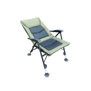 Grosir kursi memancing lipat portabel Kemah, kursi hijau dapat dilepas untuk memancing