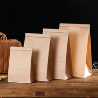 Sacs SOS à fond plat en kraft de qualité alimentaire, durables, écologiques, personnalisables, toutes tailles, pour boulangerie