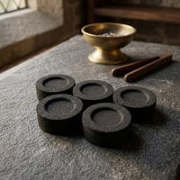 CharcoalGo Meilleures ventes 22/27mm Tablettes de charbon de bois de pomme pur à allumage rapide pour Bakhoor, Chicha, Encens, Oud, Vente en gros