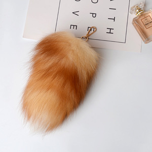 Blanco, rojo, amarillo, azul, colas de zorro, piel peluda, cola de Lobo, llavero, bolsa, llavero, niños, Halloween, Cosplay, disfraz de zorro, juguetes para gatos - Product Image 1