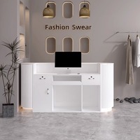 Vente directe du fabricant, comptoir de réception commercial extensible en panneaux de bois, style moderne minimaliste, utilisation scolaire et hospitalière, personnalisable