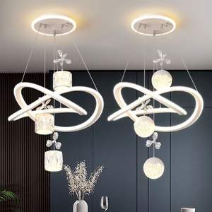 Lampadario a sospensione a LED in cristallo bianco, moderno e semplice, regolabile in altezza, per ristoranti, camere da letto, sale da pranzo e <span class=keywords><strong>negozi</strong></span> commerciali, ideale per l'uso transfrontaliero. - Product Image 6