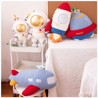 U563 Jouets en peluche personnalisés de la série Soft Space, fusée et hélicoptère, rembourrés de coton PP moelleux, adorables poupées en peluche, cadeaux d'anniversaire