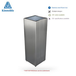 कस्टम आधुनिक स्टेनलेस स्टील गैल्वेनाइज्ड स्टील प्लांट पॉट प्लेटर पर्यावरण के अनुकूल और टिकाऊ इनडोर आउटडोर फर्श उपयोग फूल बॉक्स - Product Image 2
