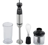 Mixeur Plongeant Électrique Multifonctionnel à Vitesse Variable pour Cuisine Domestique, Batteur à Œufs en Plastique avec Bouton Poussoir 2L