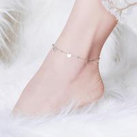 BAGREER SCT011 Mode gland coréen coquillage bohème gaufrette perles s925 argent chaîne bijoux bracelet de cheville pour les femmes