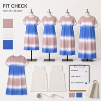 Robe Tie-Dye Taille Unique Personnalisée HuaYi – Fabricant OEM/ODM – Coupe Décontractée 100% Coton – Marque Privée – Grandes Tailles Respirantes