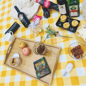 Modern Japanese Bamboo <strong>Tray</strong> for <strong>Food</strong> Factory Wholesale Folding Breakfast Bed <strong>Lap</strong> Table with Lacquer Single Tier Tea Table - Product Image 5
