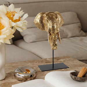 Luz nórdica lujo oro resina elefante <span class=keywords><strong>restaurante</strong></span> decoración pieza probóscide cabeza de elefante decoración del hogar - Product Image 5