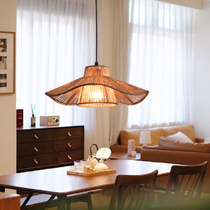 Wabi Sabi Style Chandelier Fuji Lampshade LED <b>Light</b> Source Chocolate Color Indoor Use For Home <b>Dining</b> Room Living Room Bedroom - Product Image 1