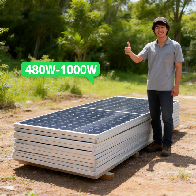 Solar Panel 480w 500W Monocrystalline Solar Panels for Home Use Solar Pv Module Double Glass 600w 700w 800w 1000w