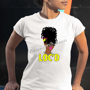 Heat <strong>Transfer</strong> Prints Loc'd Black Girl W Dreads Iron on Black Woman Locs DTF <strong>Transfer</strong> Sticker <strong>Tshirt</strong> <strong>Transfer</strong> - Product Image 4