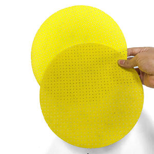 Papier abrasif abrasif pour cloisons sèches pour ponceuse de <span class=keywords><strong>plafond</strong></span> <span class=keywords><strong>girafe</strong></span> 225 mm disque abrasif jaune crochet et boucle alumine blanche - Product Image 2