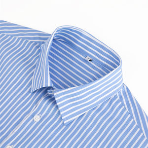 <span class=keywords><strong>Camicia</strong></span> abbottonata estiva giovane <span class=keywords><strong>camicia</strong></span> <span class=keywords><strong>larga</strong></span> da uomo Casual a righe blu a <span class=keywords><strong>maniche</strong></span> <span class=keywords><strong>corte</strong></span> - Product Image 3