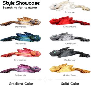 Wyvern à Plumes Articulé Imprimé en 3D, <span class=keywords><strong>Dragon</strong></span> Fidget, Animaux de Maternité CN - Product Image 2