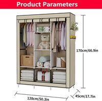 Armoire de rangement pliable en PVC imperméable et écologique, grande capacité, pour chambre et salle de bain