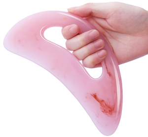 Precio al por mayor Gua Sha herramienta de masaje con mango de resina gran drenaje linfático masajeador Guasha - Product Image 1
